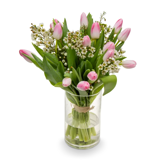 Kytice růžových tulipánů